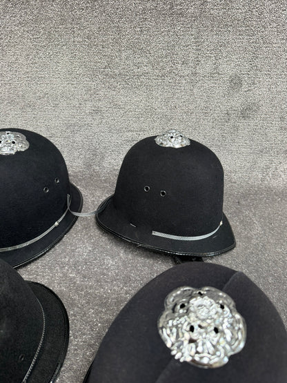 6x Ex Police Bobby Helmet Custodian Helmet Job Lot Film Display Theatre