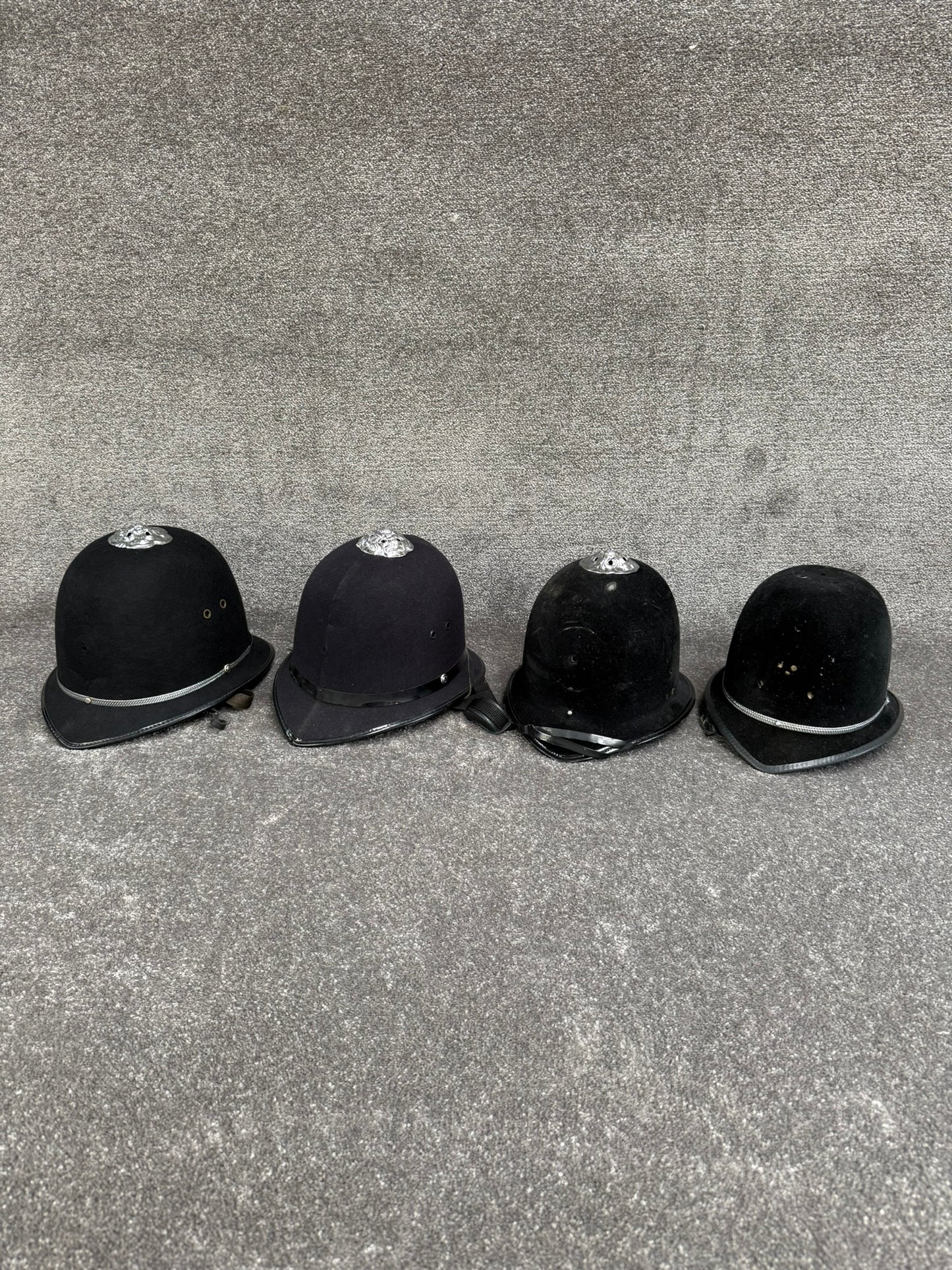 Ex Police Bobby Helmet x4 Custodian Helmet Job Lot Film Display Theatre