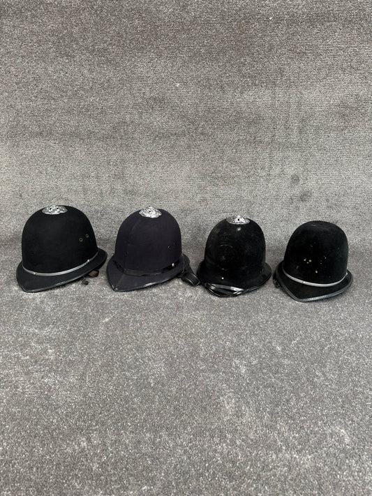 Ex Police Bobby Helmet x4 Custodian Helmet Job Lot Film Display Theatre