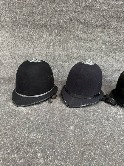 Ex Police Bobby Helmet x4 Custodian Helmet Job Lot Film Display Theatre