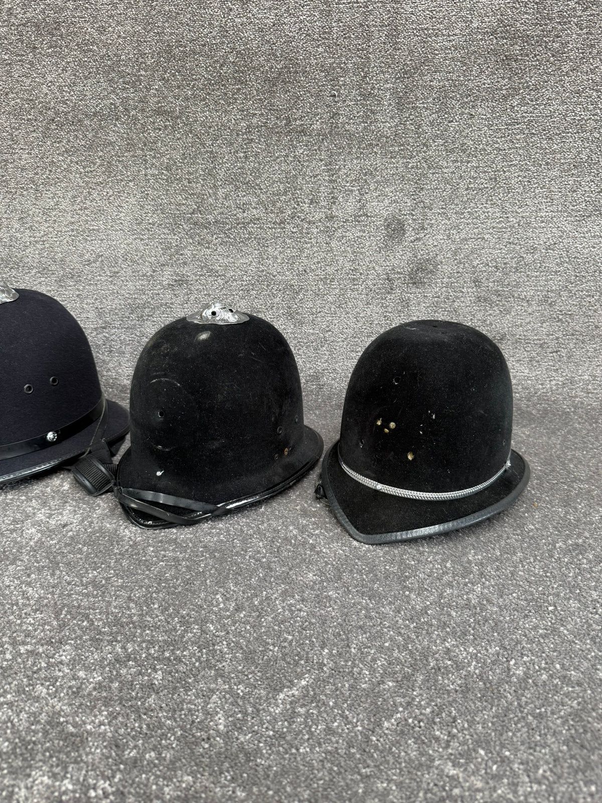 Ex Police Bobby Helmet x4 Custodian Helmet Job Lot Film Display Theatre