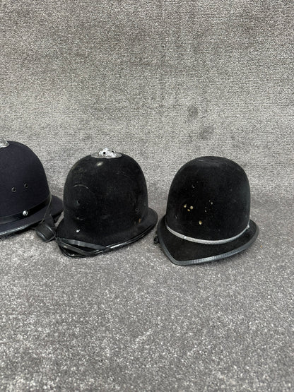 Ex Police Bobby Helmet x4 Custodian Helmet Job Lot Film Display Theatre