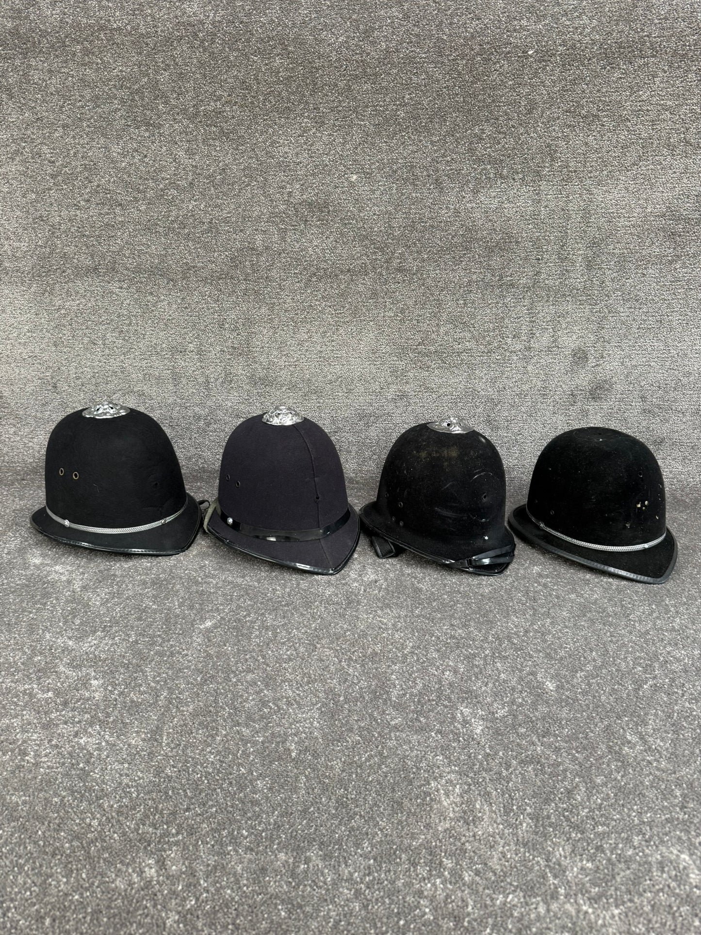 Ex Police Bobby Helmet x4 Custodian Helmet Job Lot Film Display Theatre