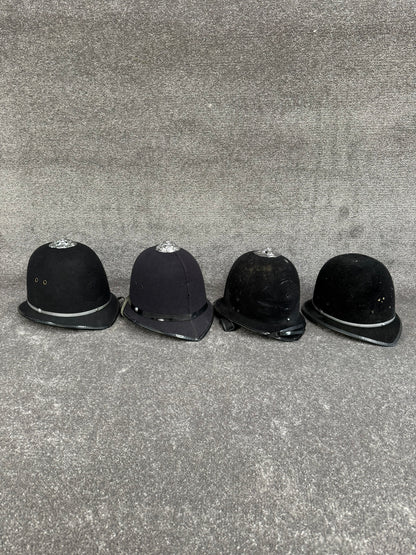 Ex Police Bobby Helmet x4 Custodian Helmet Job Lot Film Display Theatre