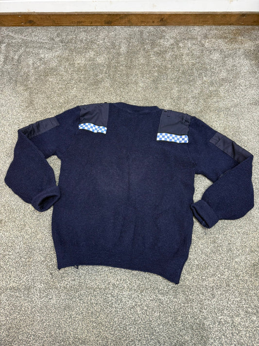 Ex Police Wooly Pully Pullover 100% Wool Commando Jumper Security Farmer Warm