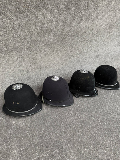 Ex Police Bobby Helmet x4 Custodian Helmet Job Lot Film Display Theatre