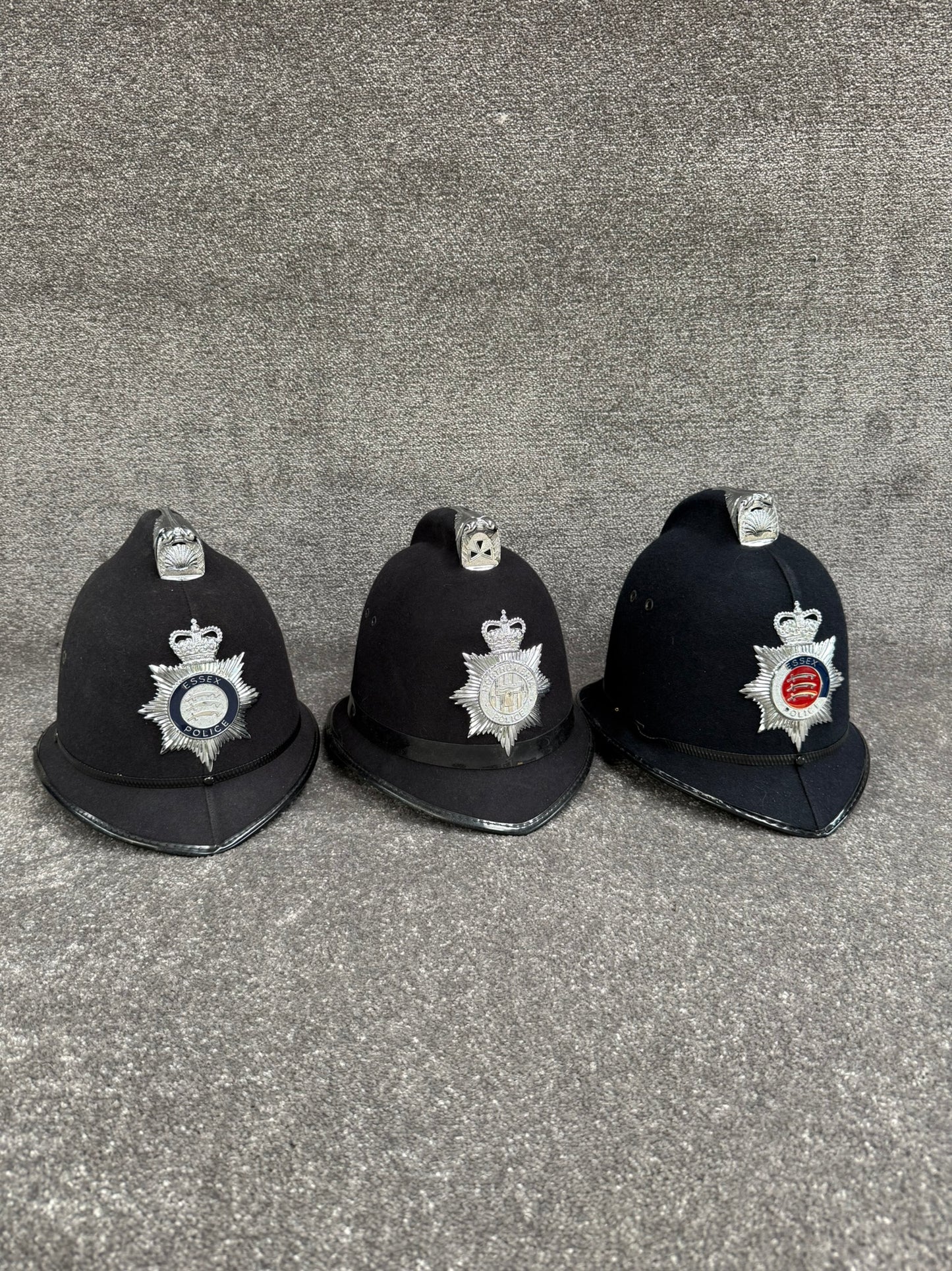 Ex Police Bobby Helmet x3 Custodian Helmet Job Lot Film Display Theatre