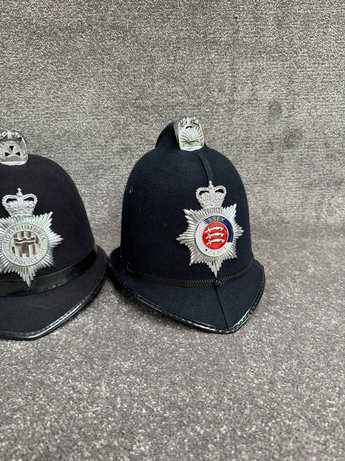 Ex Police Bobby Helmet x3 Custodian Helmet Job Lot Film Display Theatre
