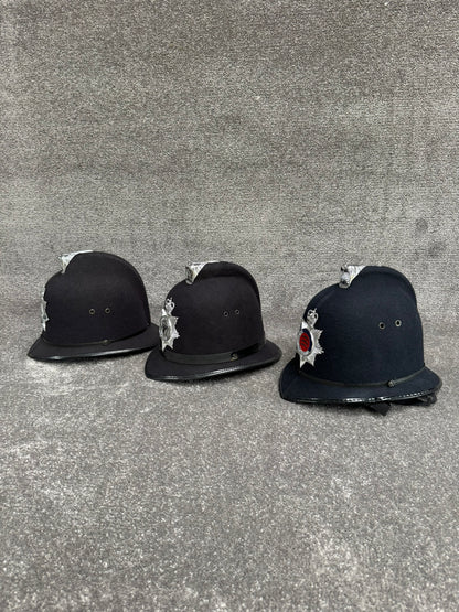 Ex Police Bobby Helmet x3 Custodian Helmet Job Lot Film Display Theatre