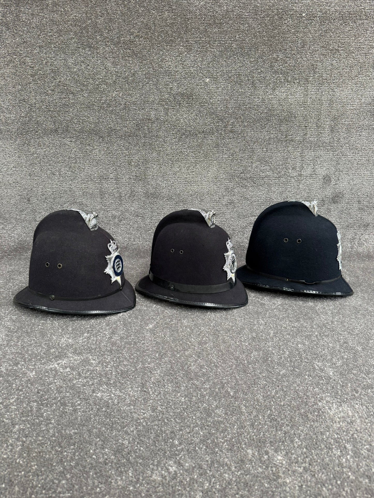 Ex Police Bobby Helmet x3 Custodian Helmet Job Lot Film Display Theatre