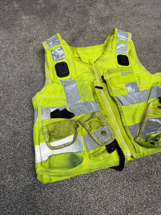 Ex Police Hi Vis Equipment Tac Vest Utility Vest & Pouches Model 774 Patrol SIA Security Grd B