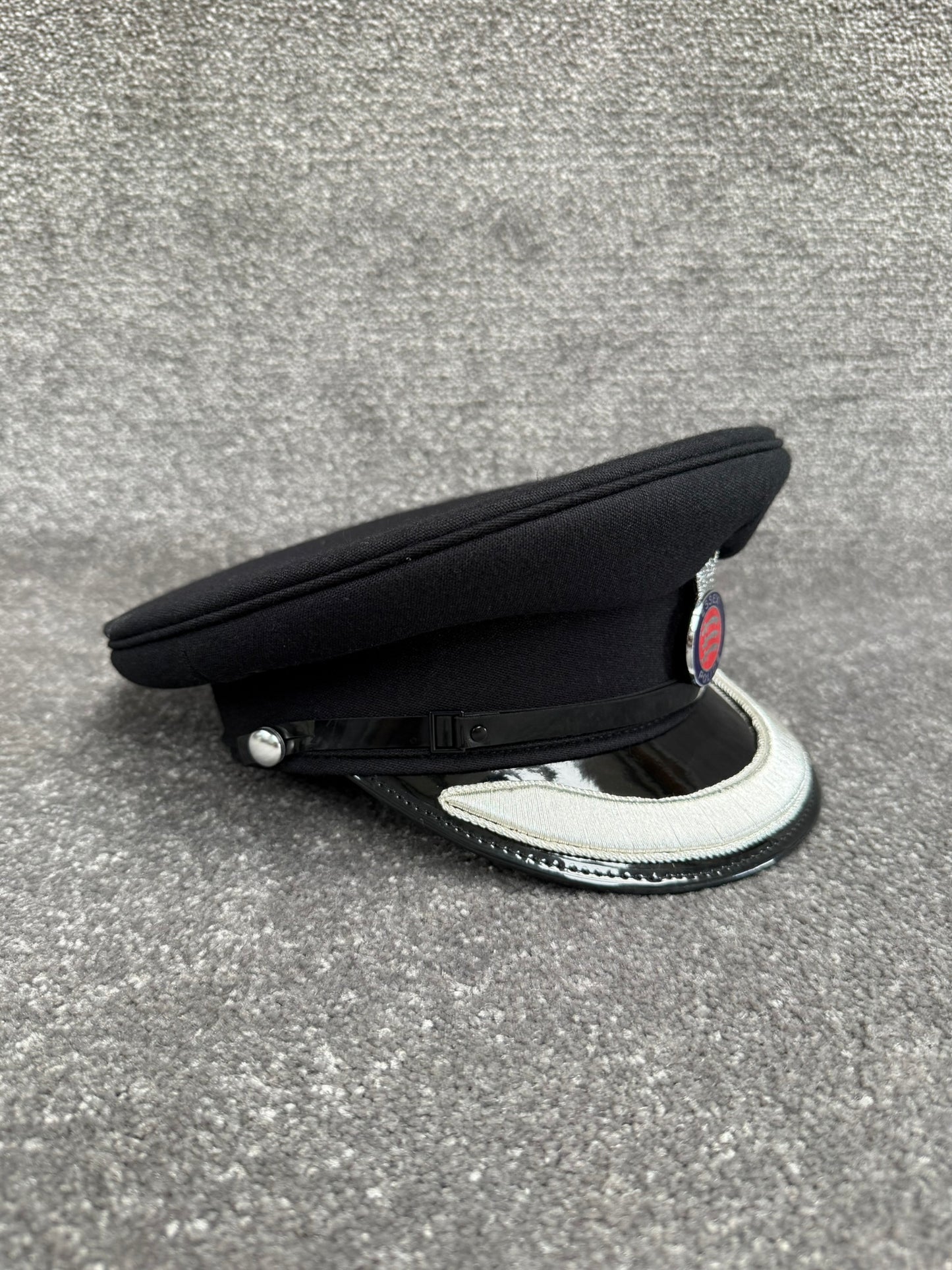 Ex Essex Police Chief Superintendent Peak Cap 57cm Silver Braid Film TV Collector Display