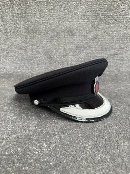 Ex Essex Police Chief Superintendent Peak Cap 57cm Silver Braid Film TV Collector Display