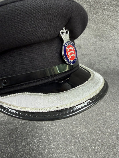 Ex Essex Police Chief Superintendent Peak Cap 57cm Silver Braid Film TV Collector Display