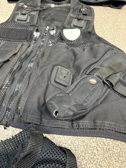 6x Ex Police Black Utility Tac Vest Job Lot Security Equipment Patrol Vests