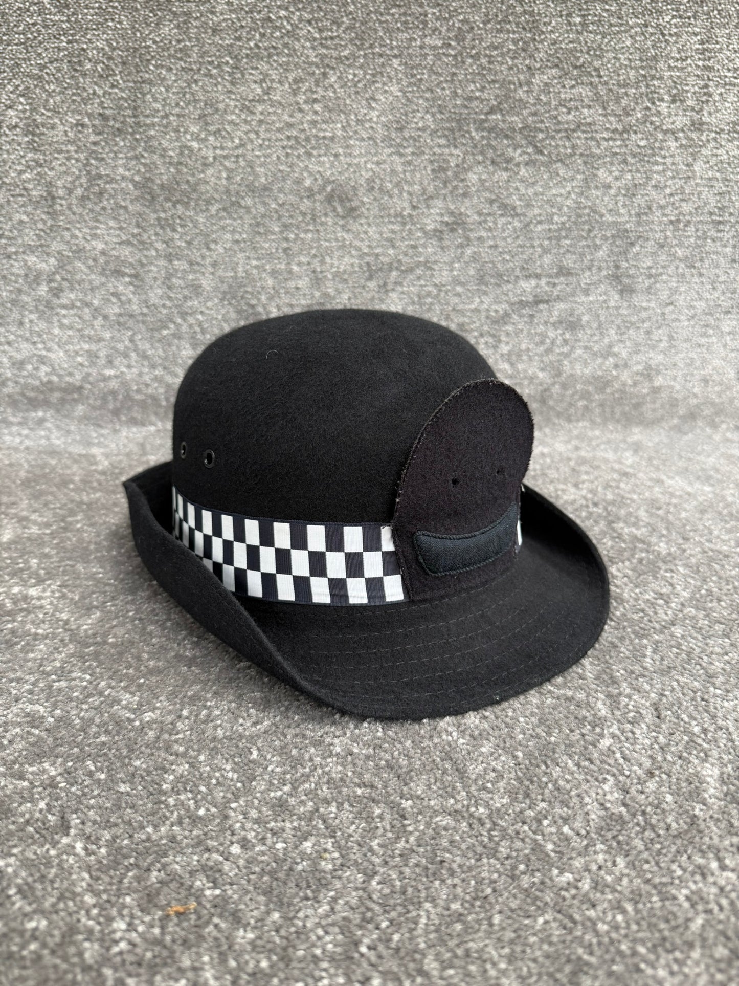 Ex Police WPC Bowler Hat Inspector Braided Rank Banded 55cm Film TV Collector Display
