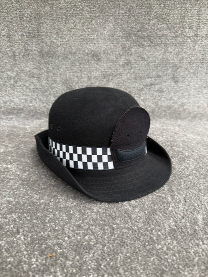 Ex Police WPC Bowler Hat Inspector Braided Rank Banded 55cm Film TV Collector Display