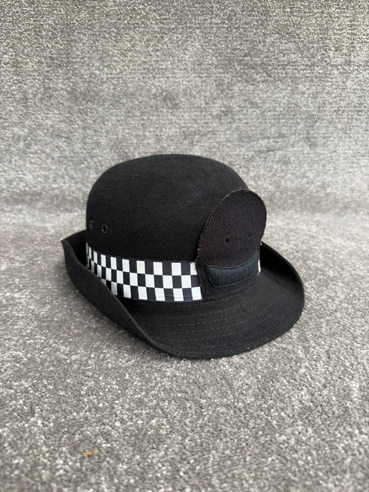Ex Police WPC Bowler Hat Inspector Braided Rank Banded 55cm Film TV Collector Display