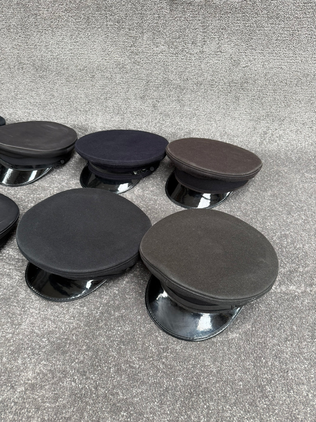 Ex Police Peak Cap Hat Job Lot x8 Theatre Headwear Uniform Film Prop Lot