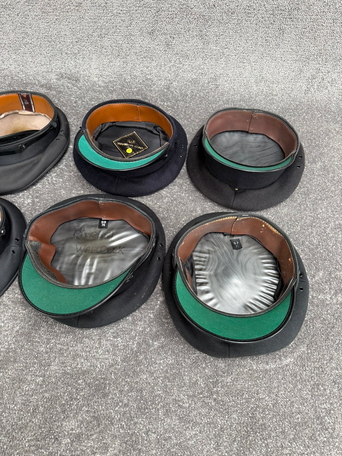 Ex Police Peak Cap Hat Job Lot x8 Theatre Headwear Uniform Film Prop Lot