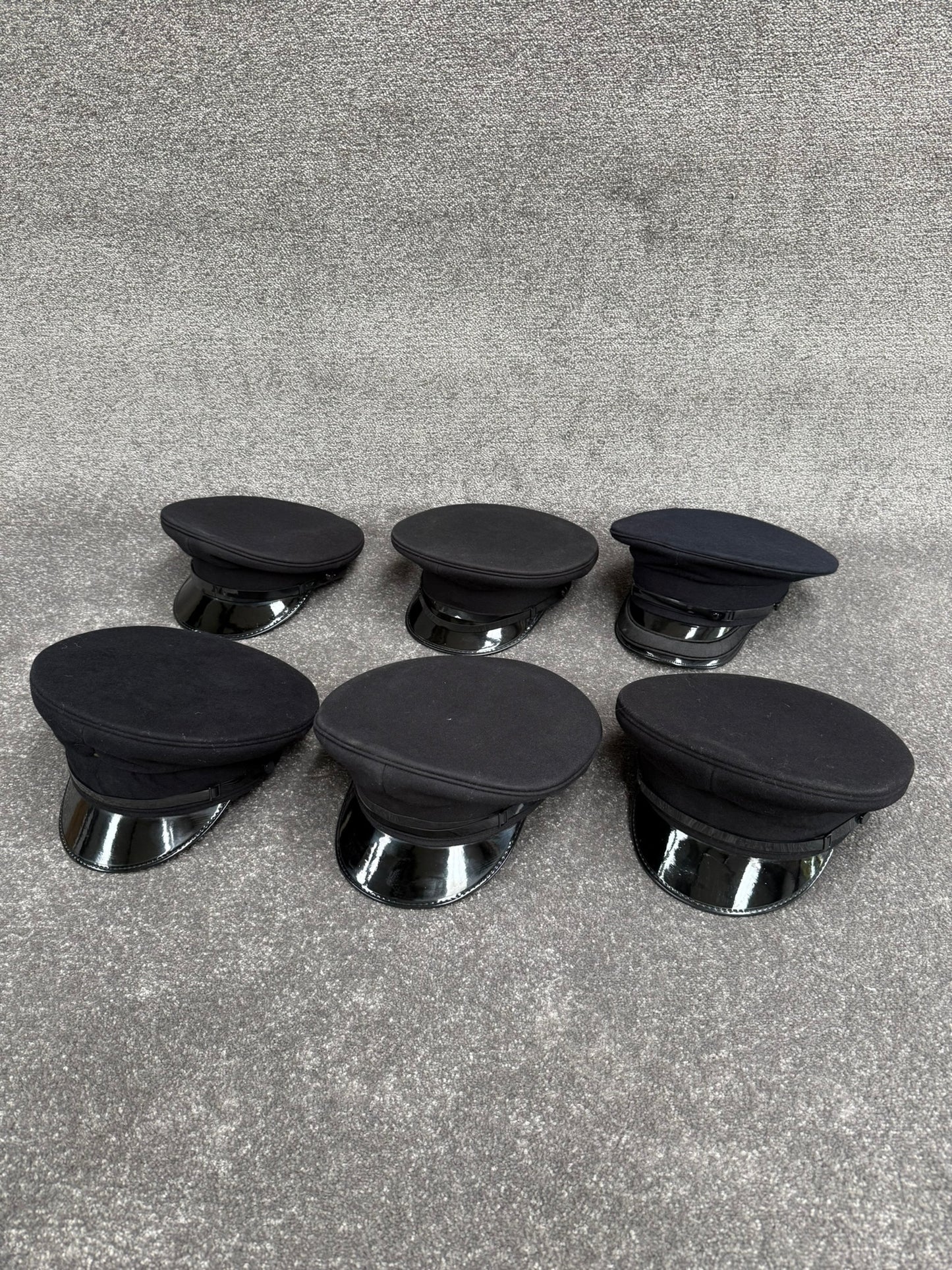 Ex Police Peak Cap Hat Job Lot x6 Theatre Headwear Uniform Film Prop Lot