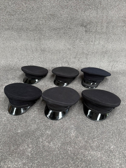 Ex Police Peak Cap Hat Job Lot x6 Theatre Headwear Uniform Film Prop Lot
