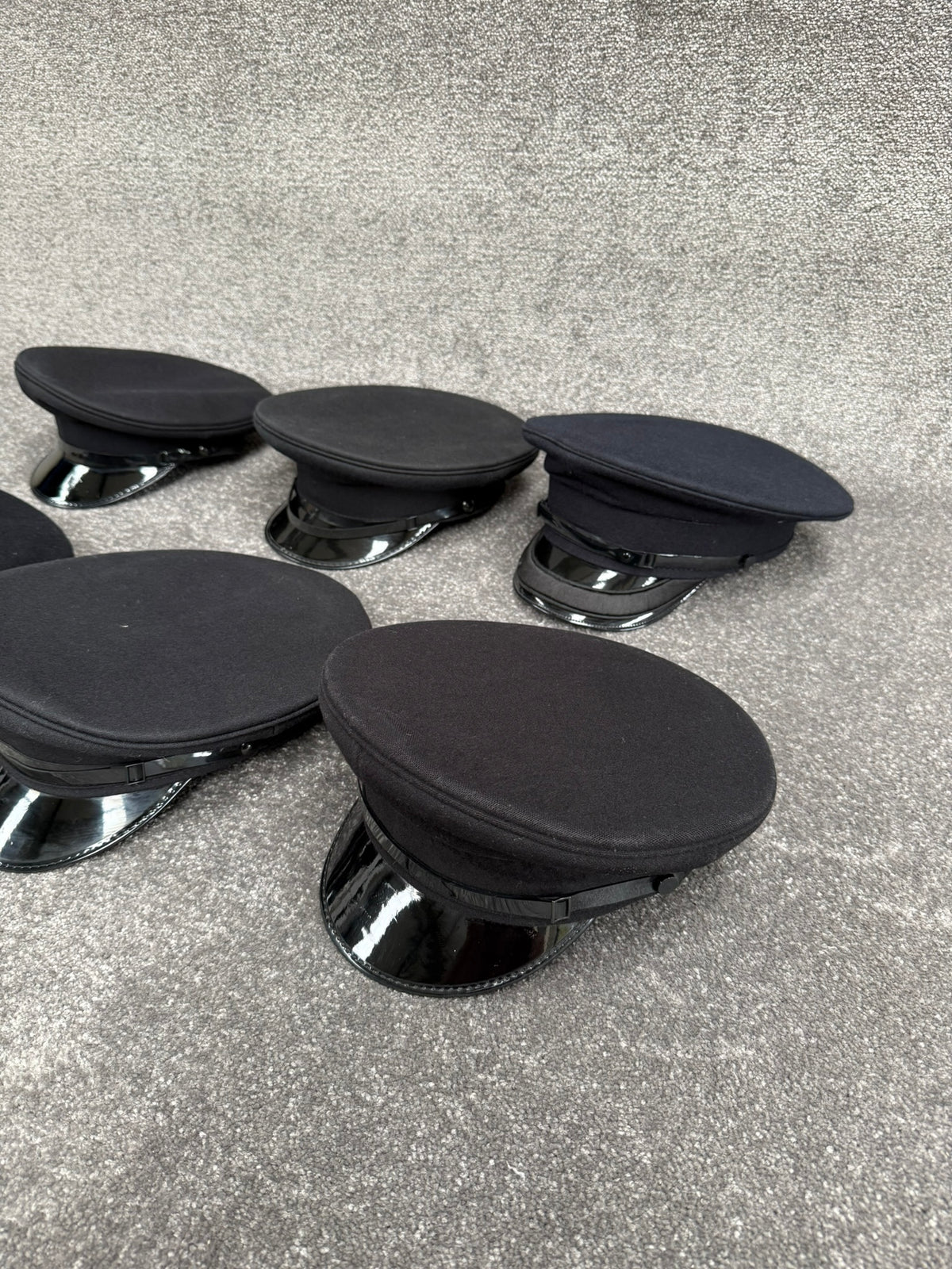 Ex Police Peak Cap Hat Job Lot x6 Theatre Headwear Uniform Film Prop Lot