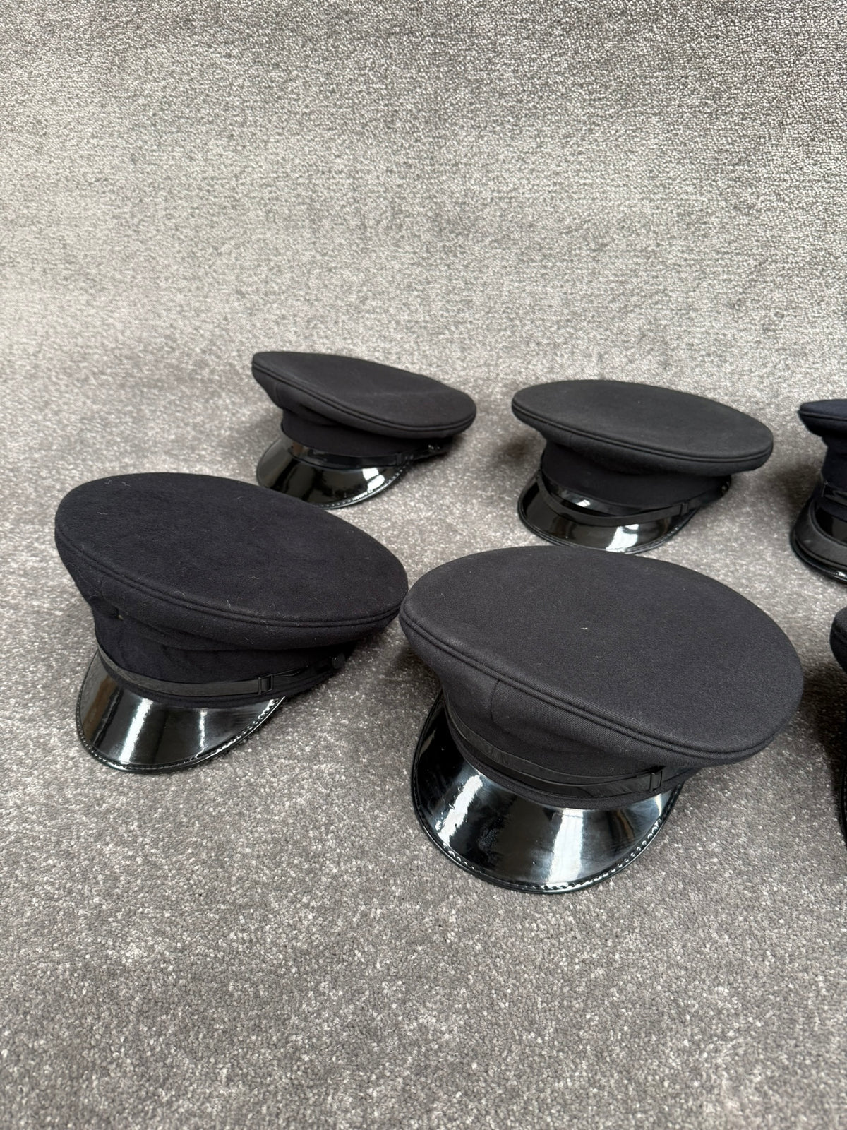 Ex Police Peak Cap Hat Job Lot x6 Theatre Headwear Uniform Film Prop Lot