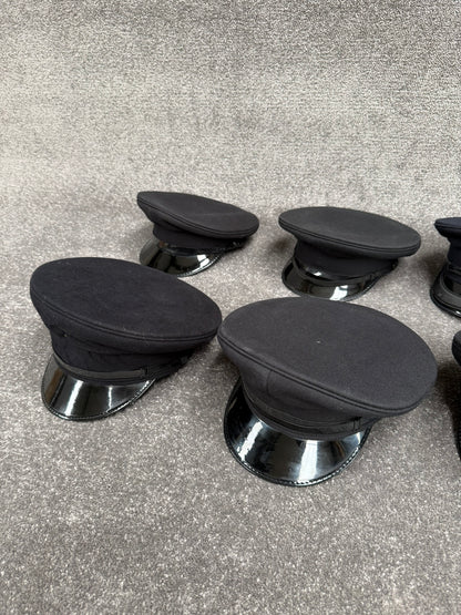 Ex Police Peak Cap Hat Job Lot x6 Theatre Headwear Uniform Film Prop Lot