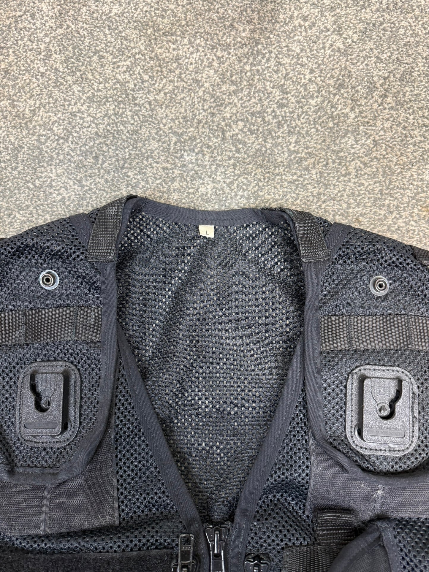 Ex Police Black Utility Tac Vest LRG Equipment Vest Security Patrol Airsoft
