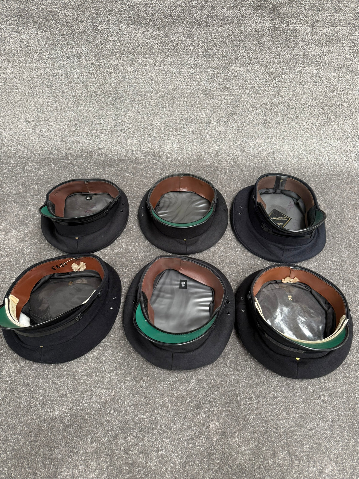 Ex Police Peak Cap Hat Job Lot x6 Theatre Headwear Uniform Film Prop Lot