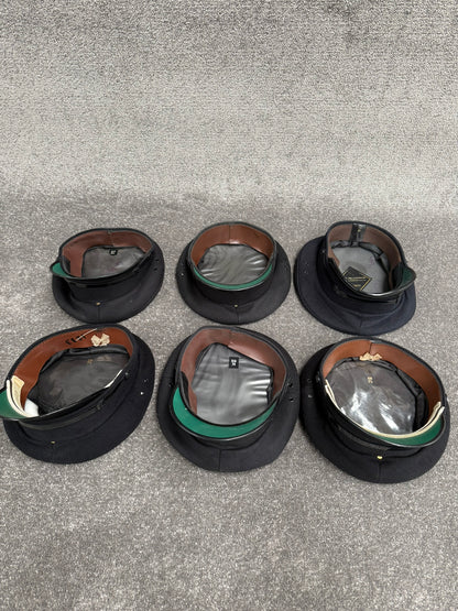 Ex Police Peak Cap Hat Job Lot x6 Theatre Headwear Uniform Film Prop Lot