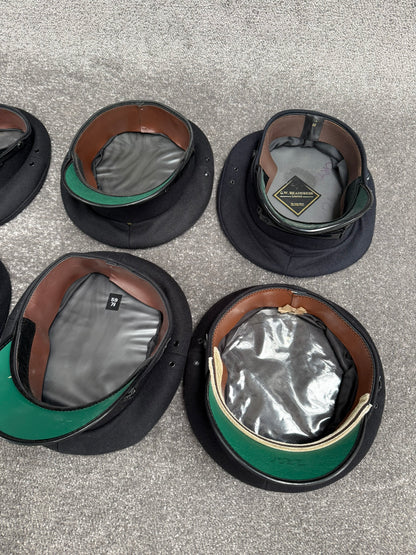 Ex Police Peak Cap Hat Job Lot x6 Theatre Headwear Uniform Film Prop Lot