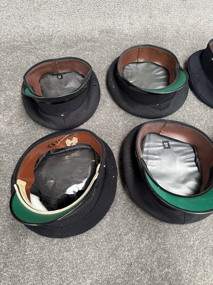 Ex Police Peak Cap Hat Job Lot x6 Theatre Headwear Uniform Film Prop Lot