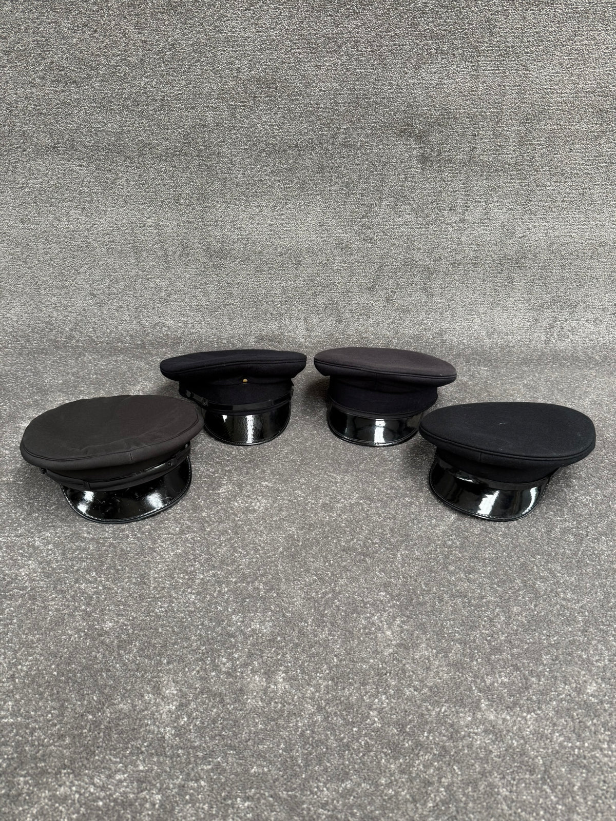 Ex Police Peak Cap Hat Job Lot x4 Theatre Headwear Uniform Film Prop Lot
