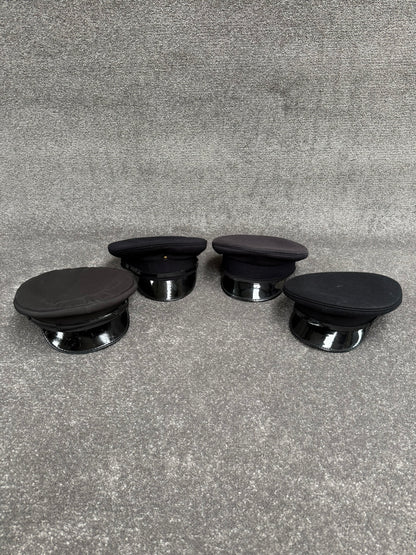 Ex Police Peak Cap Hat Job Lot x4 Theatre Headwear Uniform Film Prop Lot