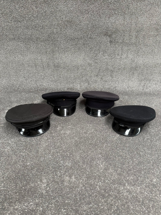 Ex Police Peak Cap Hat Job Lot x4 Theatre Headwear Uniform Film Prop Lot