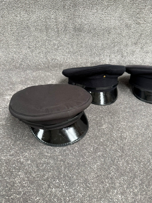 Ex Police Peak Cap Hat Job Lot x4 Theatre Headwear Uniform Film Prop Lot