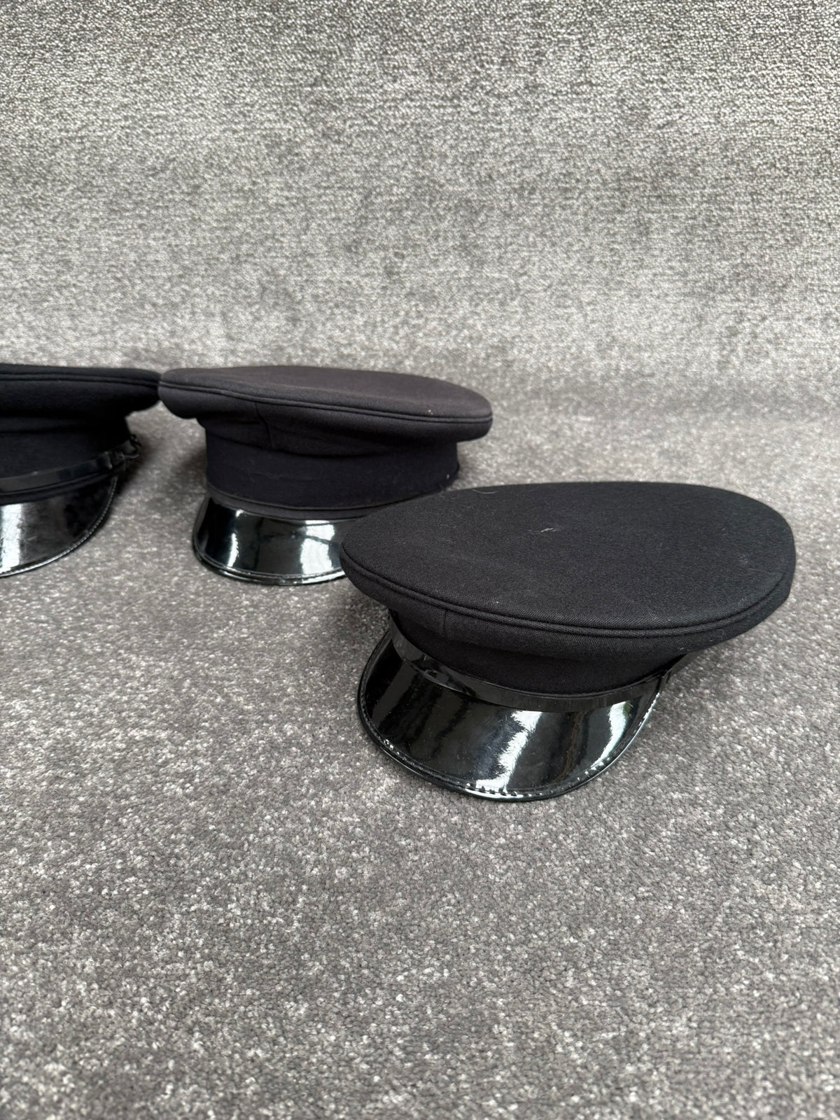 Ex Police Peak Cap Hat Job Lot x4 Theatre Headwear Uniform Film Prop Lot