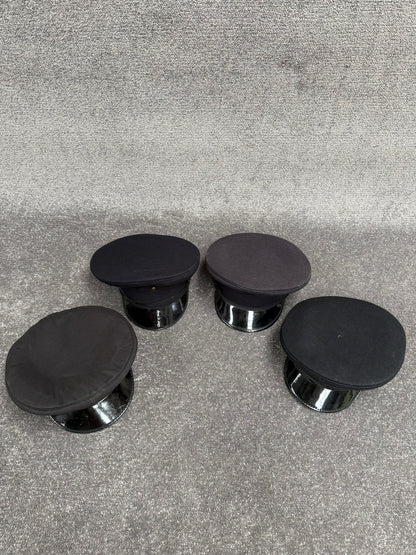 Ex Police Peak Cap Hat Job Lot x4 Theatre Headwear Uniform Film Prop Lot