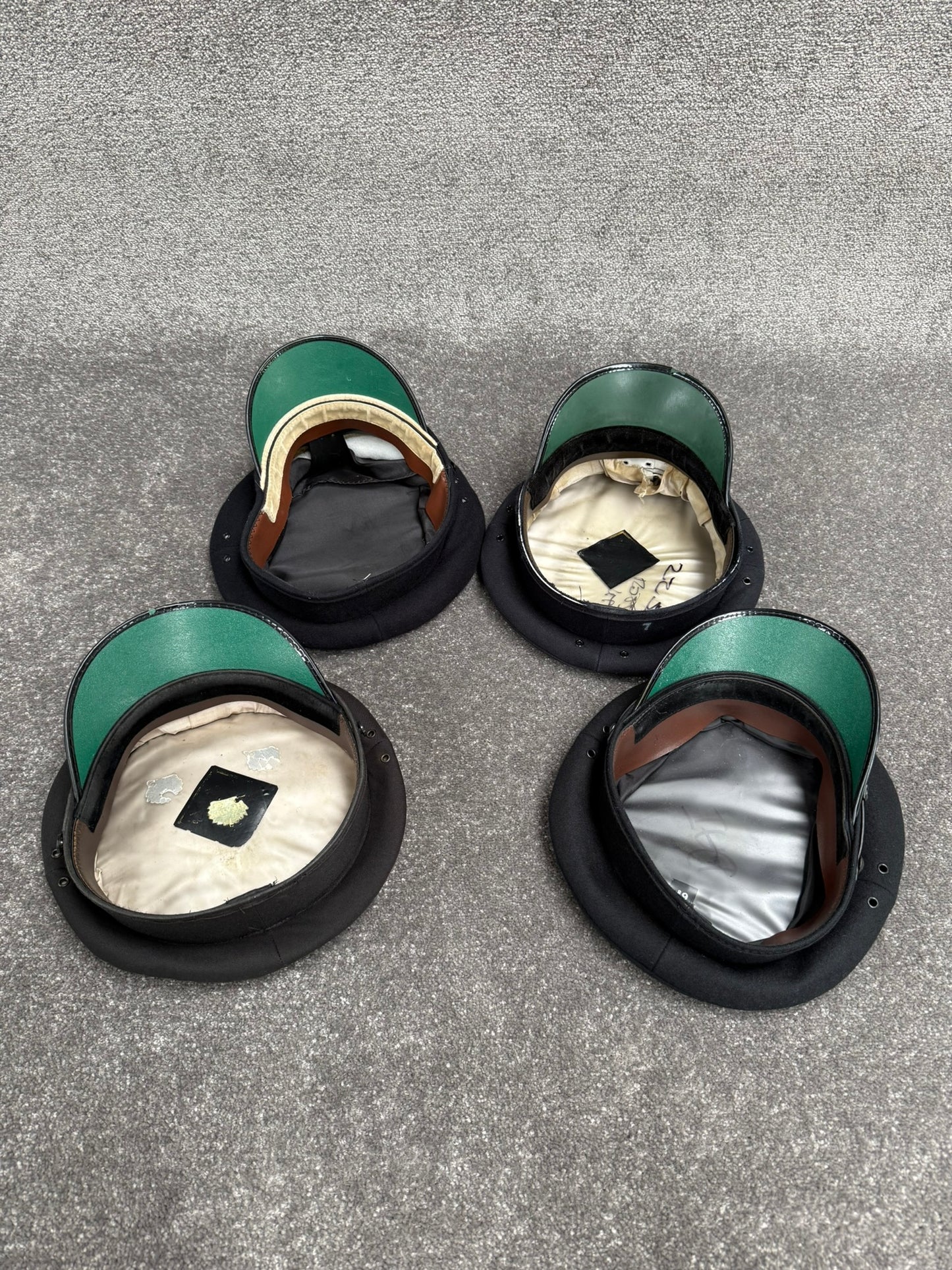 Ex Police Peak Cap Hat Job Lot x4 Theatre Headwear Uniform Film Prop Lot