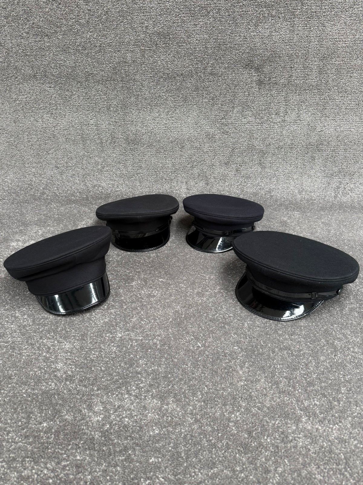 Ex Police Peak Cap Hat Job Lot x4 Theatre Headwear Uniform Film Prop Lot