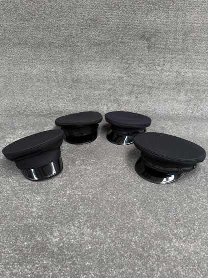 Ex Police Peak Cap Hat Job Lot x4 Theatre Headwear Uniform Film Prop Lot