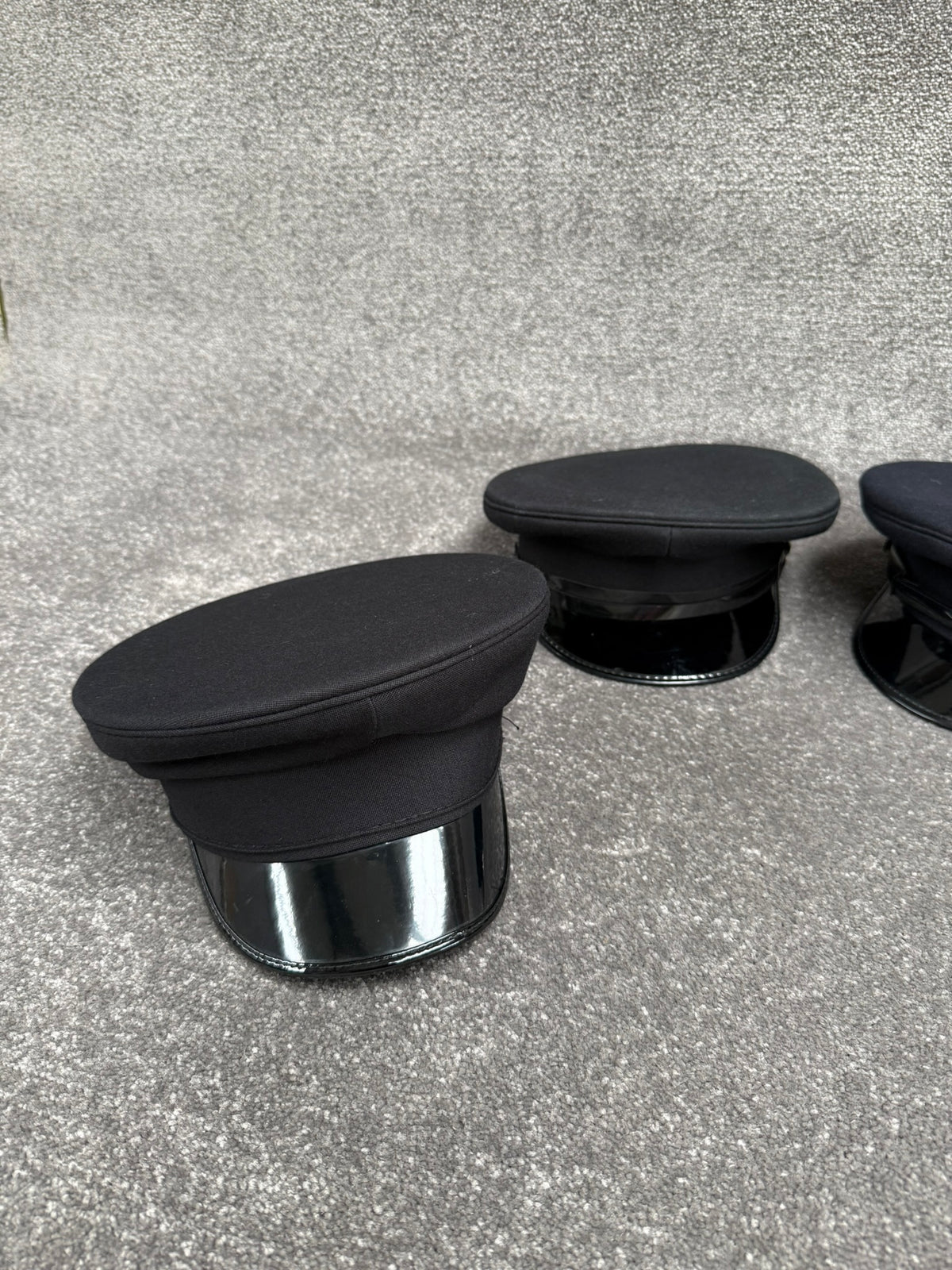 Ex Police Peak Cap Hat Job Lot x4 Theatre Headwear Uniform Film Prop Lot