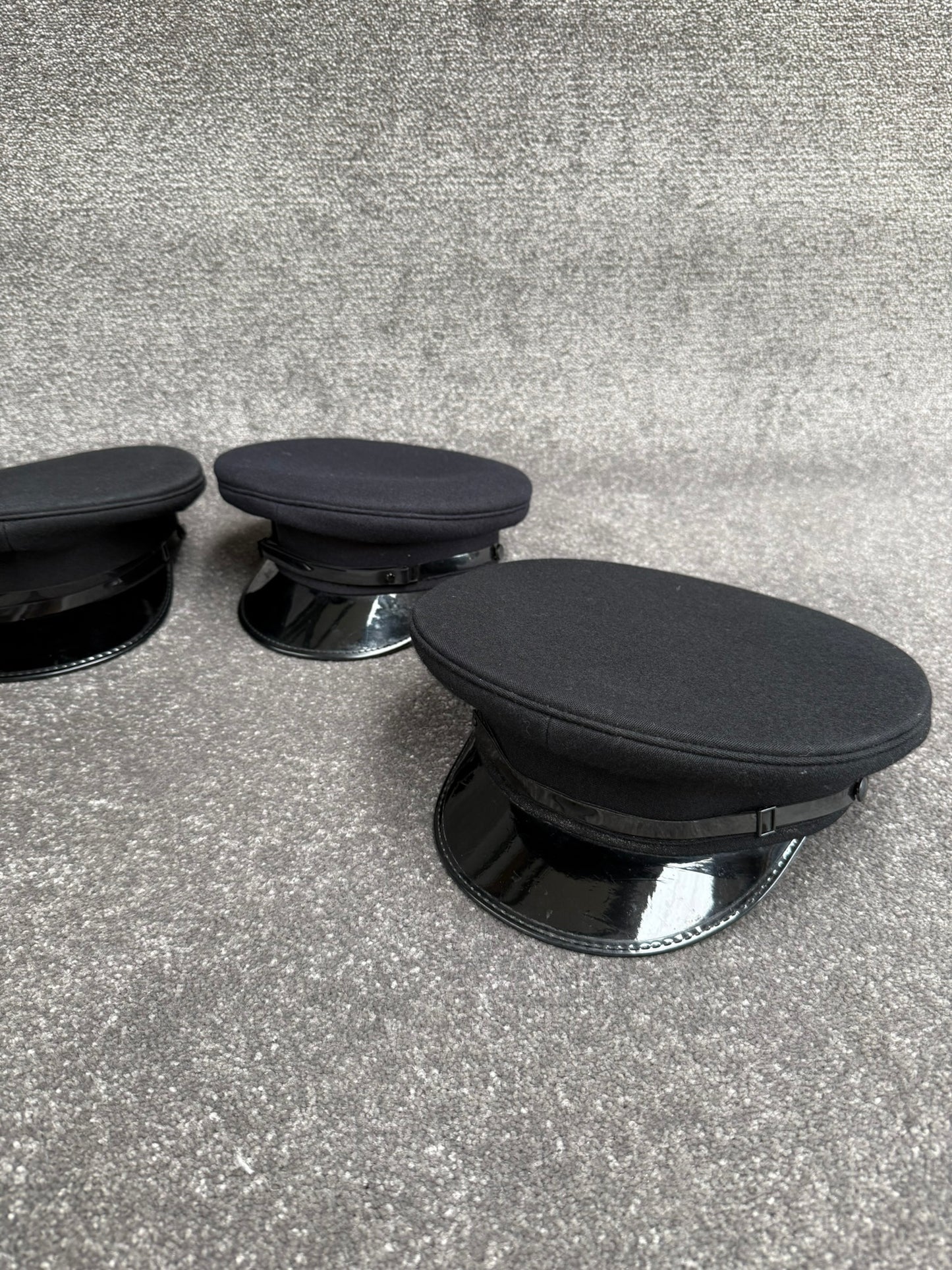Ex Police Peak Cap Hat Job Lot x4 Theatre Headwear Uniform Film Prop Lot