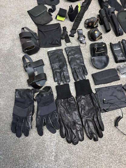 Ex Police Accessory Job Lot Belt Pouches Gloves Torch Cuff Holders Security Lot