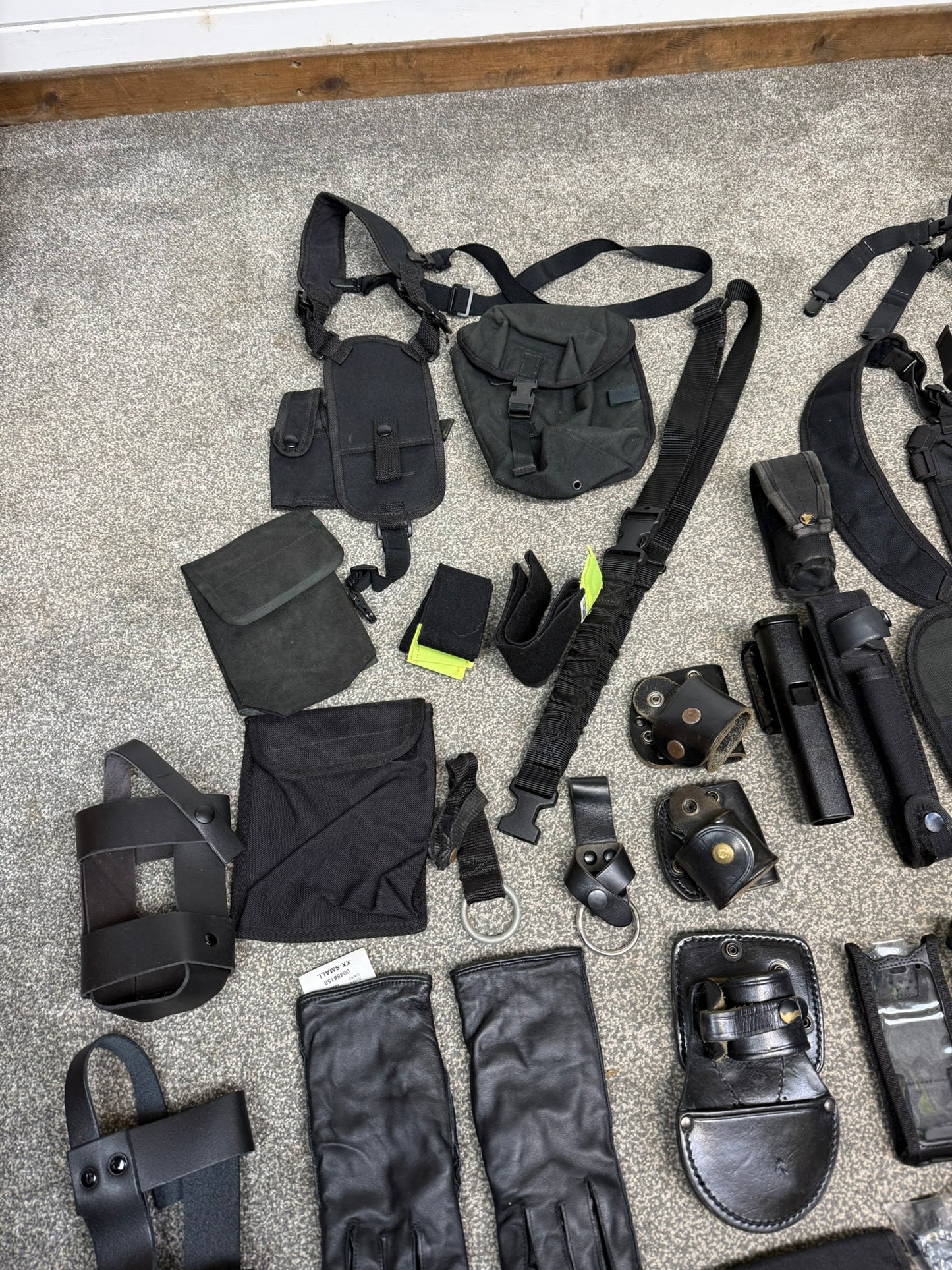 Ex Police Accessory Job Lot Belt Pouches Gloves Torch Cuff Holders Security Lot