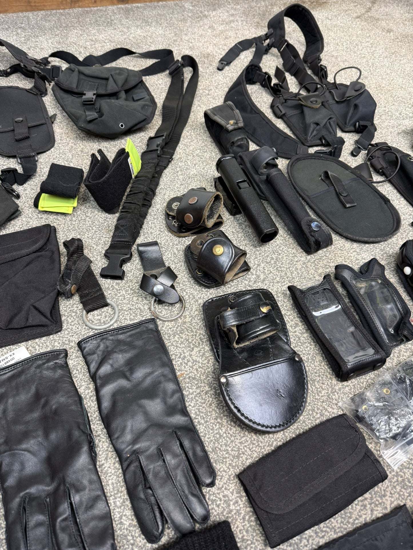 Ex Police Accessory Job Lot Belt Pouches Gloves Torch Cuff Holders Security Lot