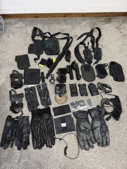Ex Police Accessory Job Lot Belt Pouches Gloves Torch Cuff Holders Security Lot