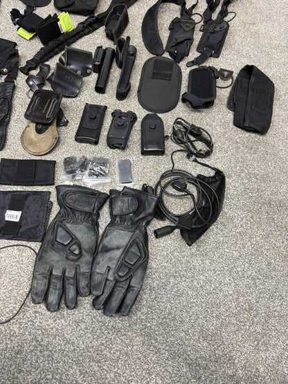 Ex Police Accessory Job Lot Belt Pouches Gloves Torch Cuff Holders Security Lot